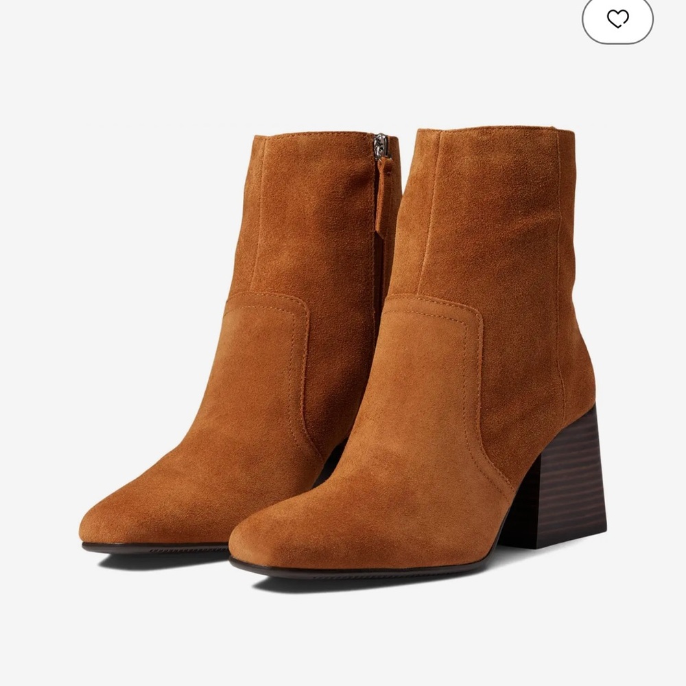 Blondo Salome Waterproof Suede Ankle Boots Camel